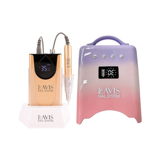 LAVIS Nail Drill + UV/LED Nail Lamps - Gold Pink