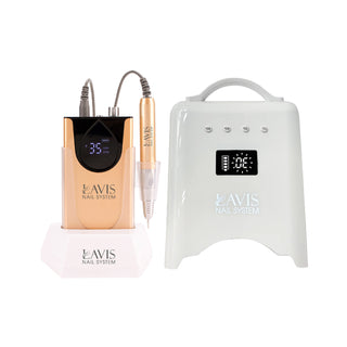 LAVIS Nail Drill + UV/LED Nail Lamps - Gold White