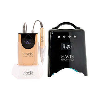 LAVIS Nail Drill + UV/LED Nail Lamps - Gold Black