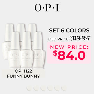 OPI Gel Nail Polish - Set 6 Colors - H22 Funny Bunny - White Colors