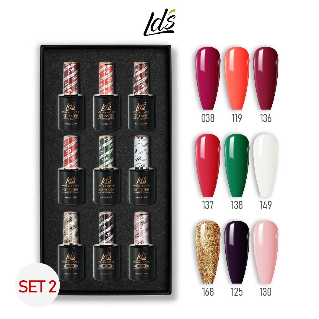 LDS Gel Color Set 2 (9 Colors) | Elegant Neutral & Chic Gel Polish Collection