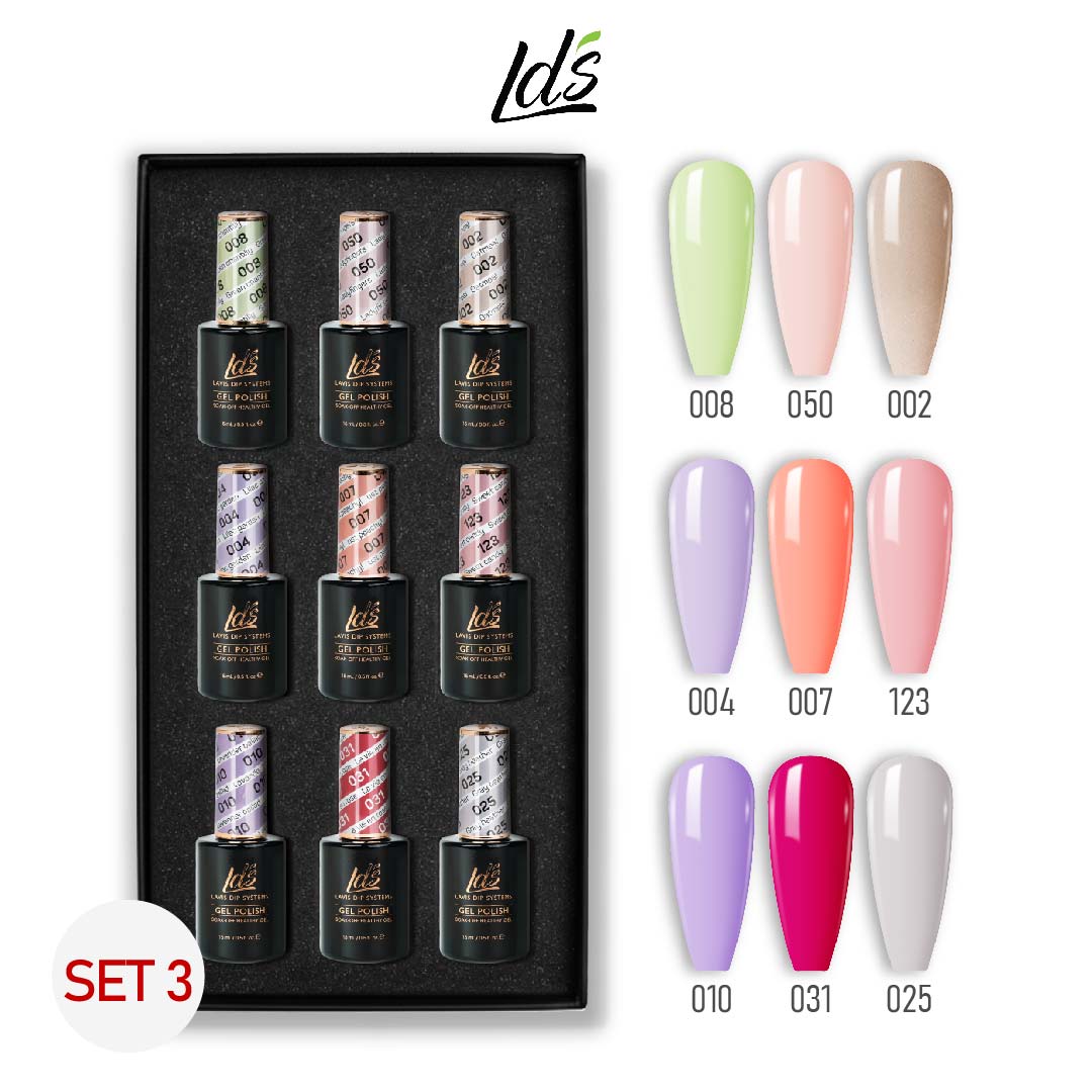 LDS Gel Color Set 3 (9 Colors) | Fresh & Youthful Gel Polish Collection