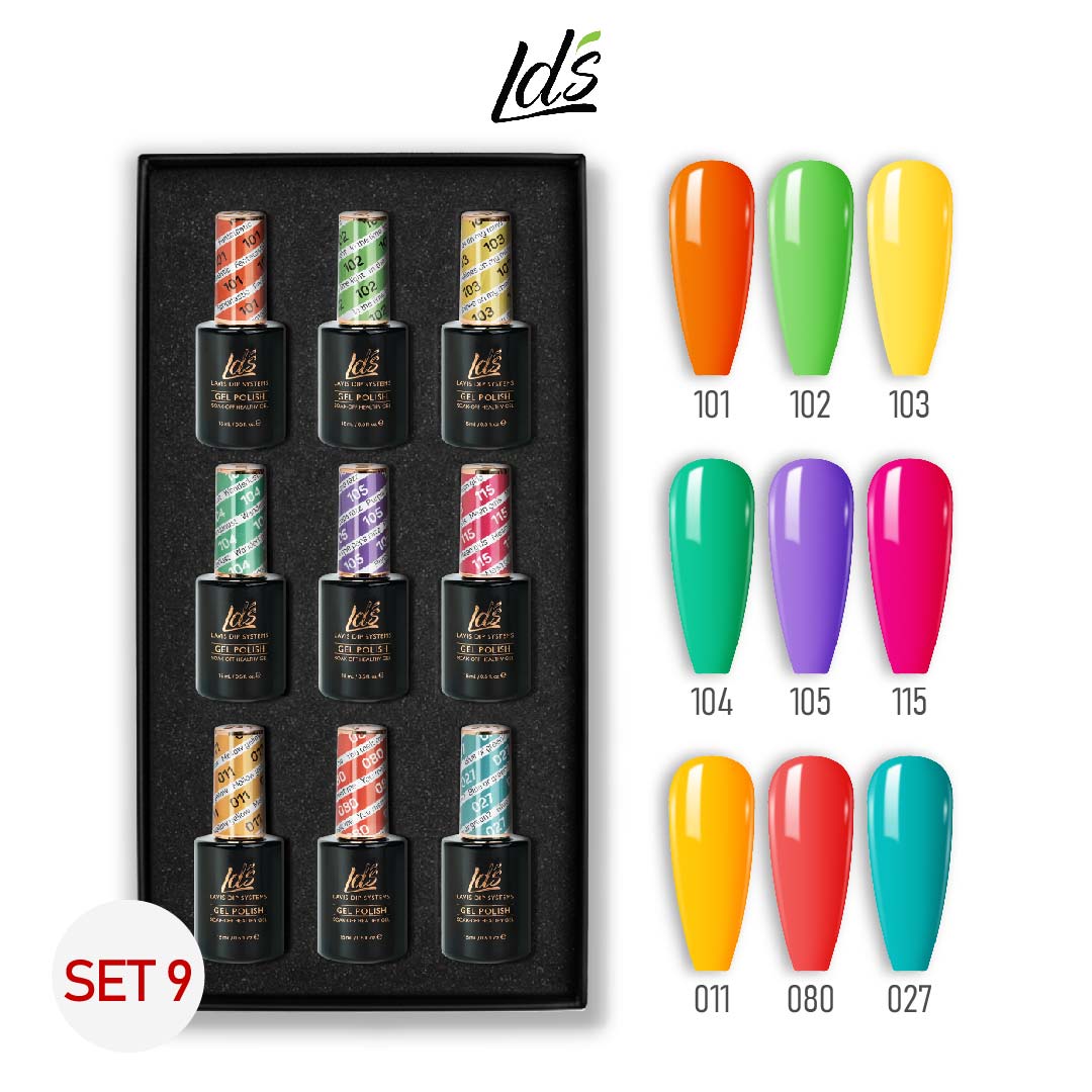 LDS Gel Color Set 9 (9 Colors) | Core Salon Gel Color Essentials