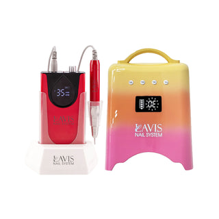 LAVIS Nail Drill + UV/LED Nail Lamps - Red Gold