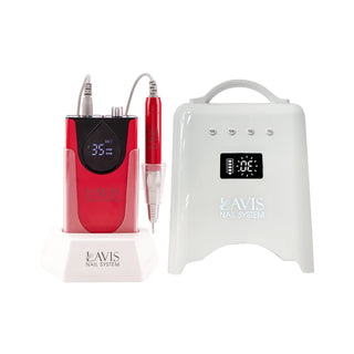 LAVIS Nail Drill + UV/LED Nail Lamps - Red White