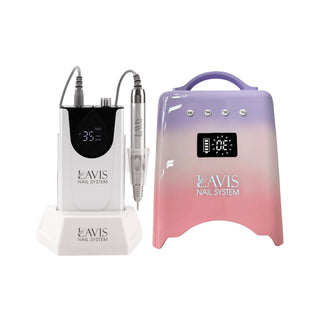 LAVIS Nail Drill + UV/LED Nail Lamps - Silver Pink