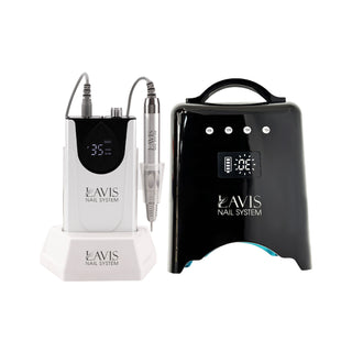 LAVIS Nail Drill + UV/LED Nail Lamps - Silver Black