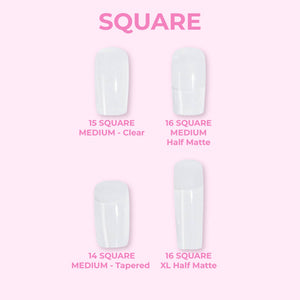 4 - Square Shape LDS Soft Gel by LDS TOOL sold by DTK Nail Supply