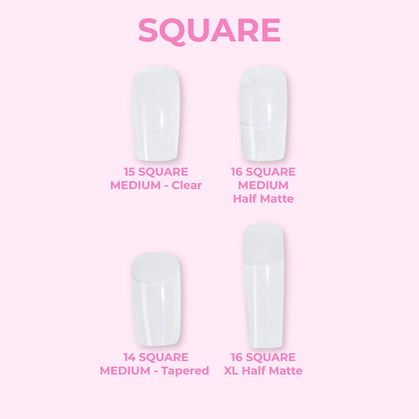  4 - Square Shape LDS Soft Gel by LDS TOOL sold by DTK Nail Supply