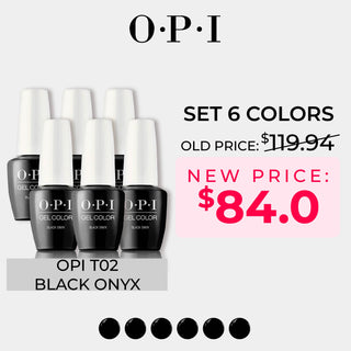 OPI Gel Nail Polish - Set 6 Colors - T02 Black Onyx