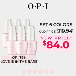 OPI Gel Nail Polish - Set 6 Colors - T69 Love is in the Bare!