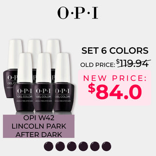 OPI Gel Nail Polish - Set 6 Colors - W42 Lincoln Park After Dark