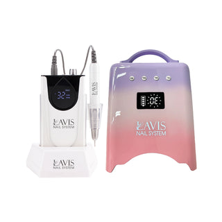 LAVIS Nail Drill + UV/LED Nail Lamps - White Pink