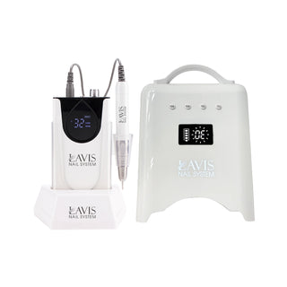 LAVIS Nail Drill + UV/LED Nail Lamps - White White