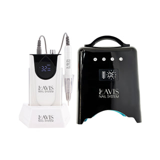 LAVIS Nail Drill + UV/LED Nail Lamps - White Black