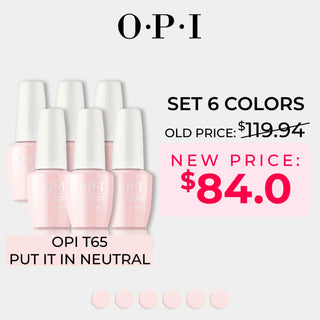 OPI Gel Nail Polish - Set 6 Colors - T65 Put It in Neutral - Pink Colors