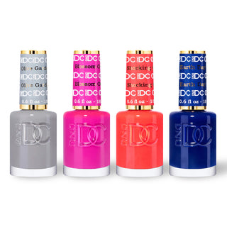 DND DC 4 Nail Lacquer - Set 3 GRAY, PINK, RED & BLUE