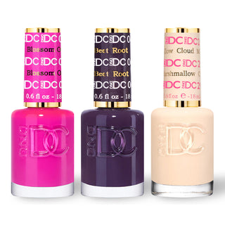 DND DC 3 Nail Lacquer - Set 6 PINK, PURPLE & NUDE