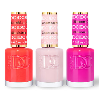 DND DC 3 Nail Lacquer - Set 1 RED, BEIGE & PINK