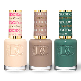 DND DC 3 Nail Lacquer - Set 3 BEIGE, BROW & GREEN