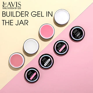 LAVIS J07 - Builder Gel In The Jar 15g - Peach Pink