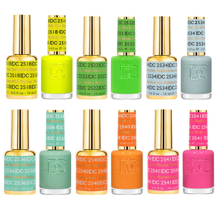 DTK Nail Supply - Authentic DND DC Summer Gel & Polish 6pc Bundle - Aloha Hues for wholesale salon use