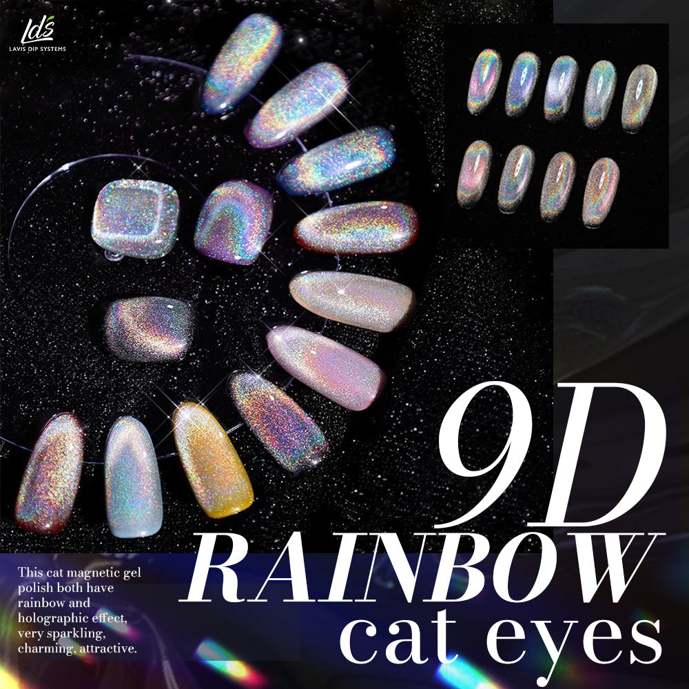  LDS 07 Precious Gemstone - Gel Polish 0.5 oz - 9D Rainbow Cat Eyes by LDS sold by DTK Nail Supply