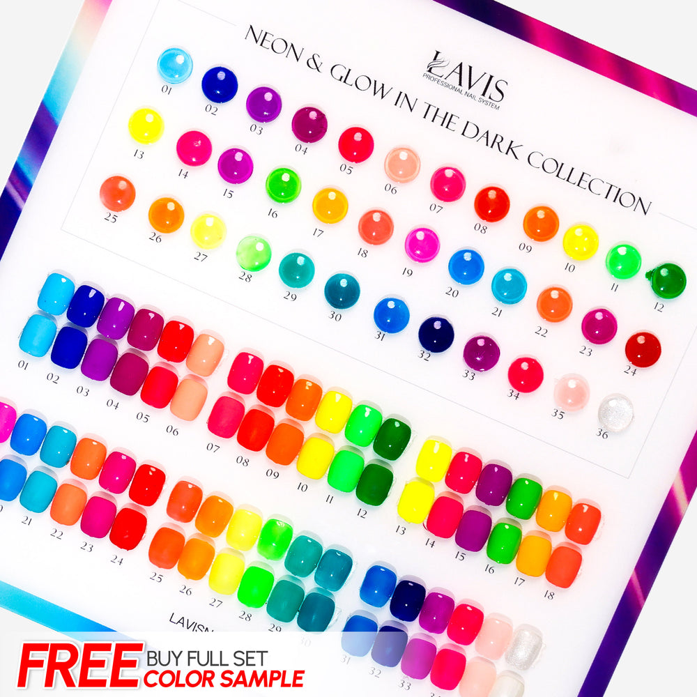 LAVIS LX4 - Set 36 Colors - Gel Polish 0.5 oz - Urban Lightning Collection