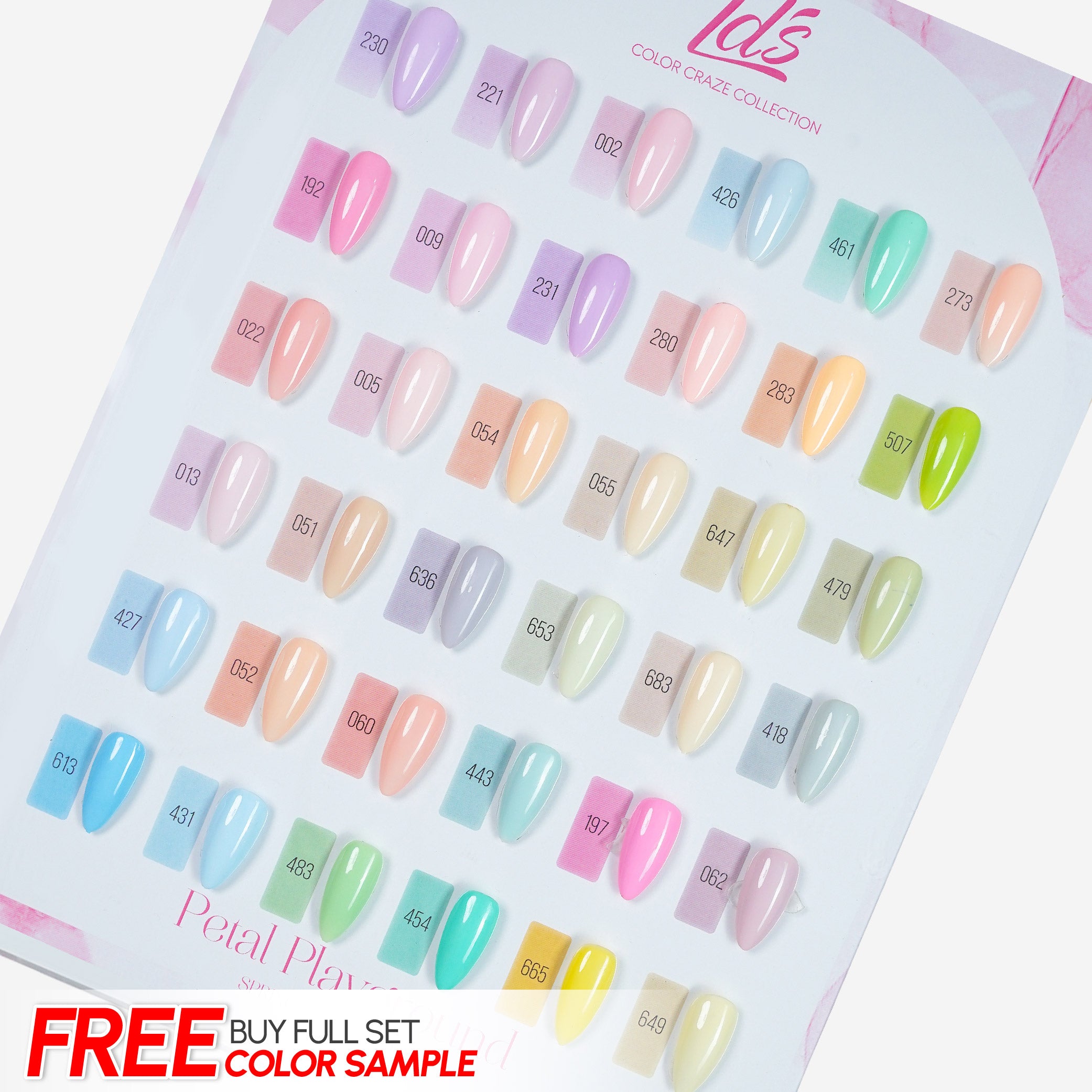 LDS Set of 36 Gel Polish (0.5oz) - Spring 1 - Petal Playground Collection