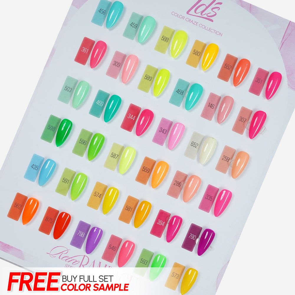 LDS Set of 36 Gel Polish (0.5oz) - Summer 1 - Retro Rampage Collection