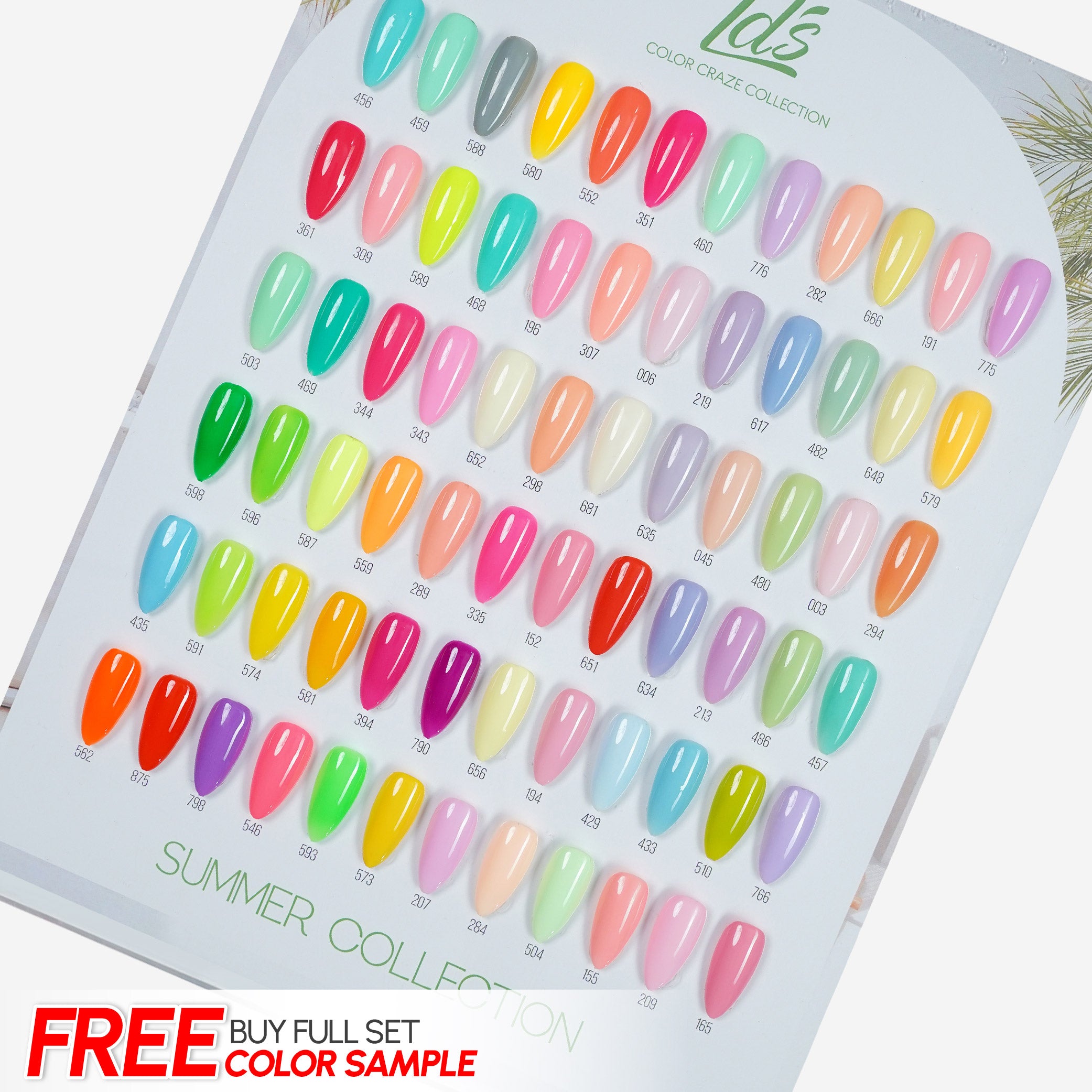 LDS Color Craze Set of 72 Gel Polish (0.5oz) - Summer Collection