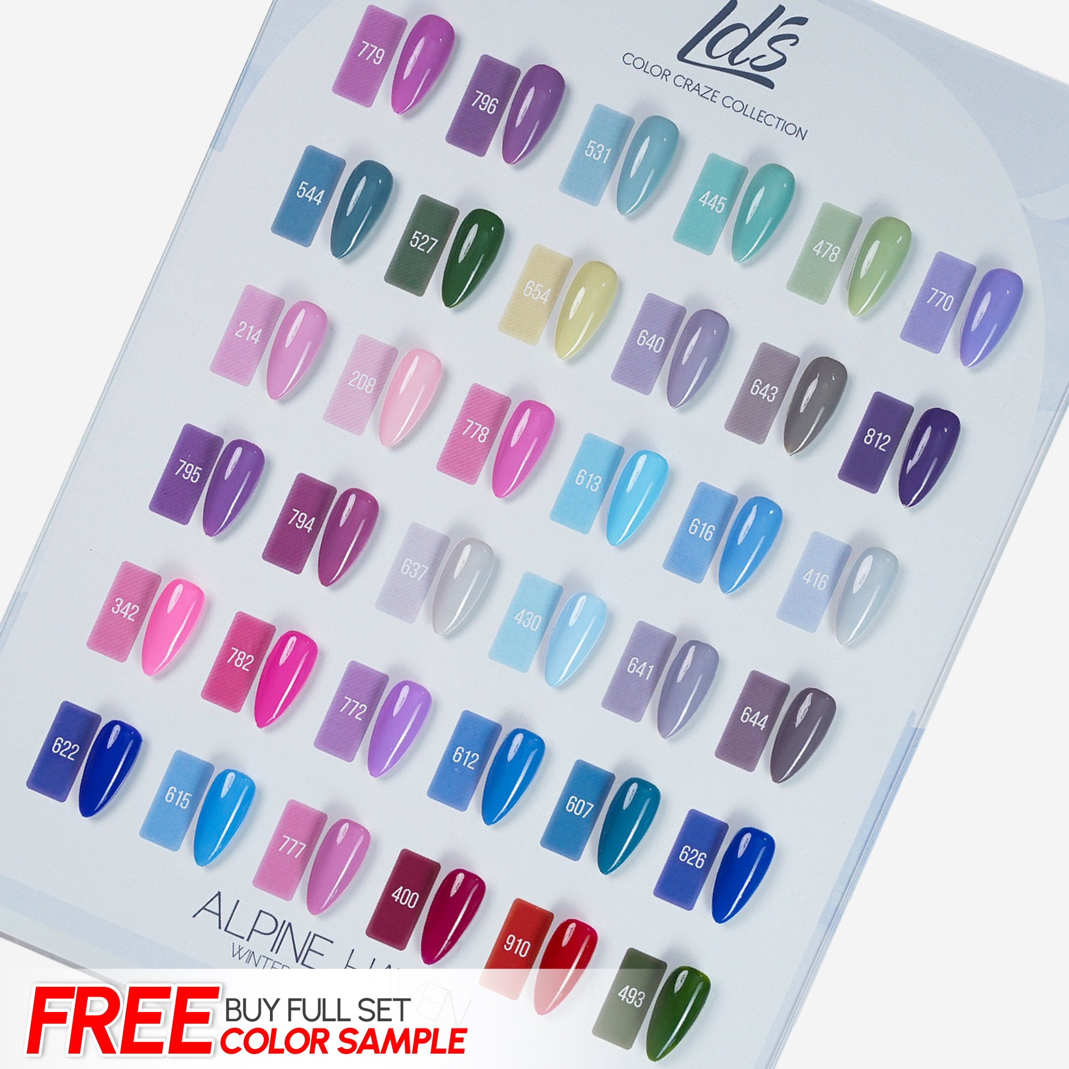 LDS Set of 36 Gel Polish (0.5oz) - Winter 4 - Alpine Haven Collection