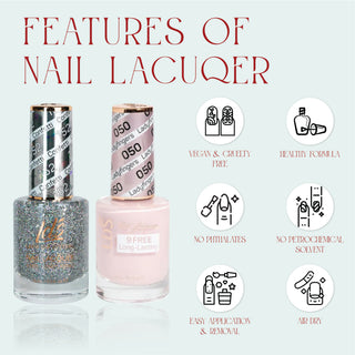 LDS Gel Nail Polish Duo - 150 Glitter Colors - Simpler is sweeter