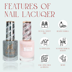 LDS Gel Nail Polish Duo - 150 Glitter Colors - Simpler is sweeter by LDS sold by DTK Nail Supply