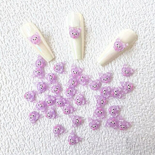 #152 2PCS Lovely Mini Kuromi Heart Nail Charm (Purple)