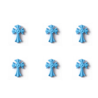 #201-206 2PCS Blue Matte Nail Charm Medieval