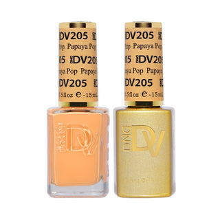  DND DV 205 Papaya Pop - DND Diva Gel Polish & Matching Nail Lacquer Duo Set by DND Diva sold by DTK Nail Supply