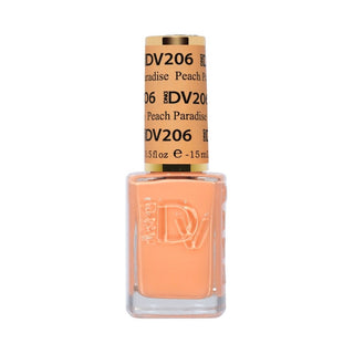  DND DIVA Nail Lacquer - 206 Peach Paradise by DND Diva sold by DTK Nail Supply