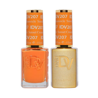  DND DV 207 Sunset Creamsicle - DND Diva Gel Polish & Matching Nail Lacquer Duo Set by DND Diva sold by DTK Nail Supply