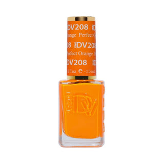  DND DIVA Nail Lacquer - 208 Perfect Orange by DND Diva sold by DTK Nail Supply