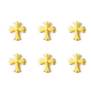 #209-214 2PCS Yellow Matte Nail Charm Medieval