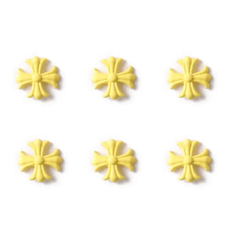 #209-214 2PCS Yellow Matte Nail Charm Medieval