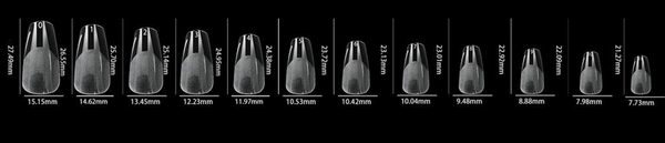 LDS - 07 Coffin Short Half Matte Nail Tips (Full Cover) (Box of 600PCS)