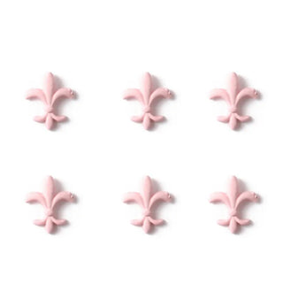 #217-222 2PCS Pink Matte Nail Charm Medieval