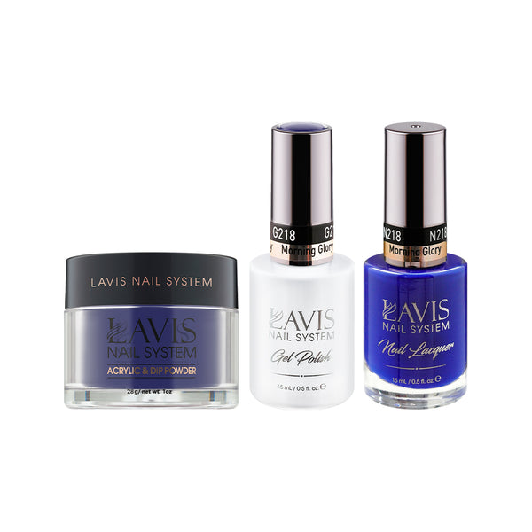  LAVIS 3 in 1 - 218 Morning Glory - Acrylic & Dip Powder, Gel & Lacquer by LAVIS NAILS sold by DTK Nail Supply