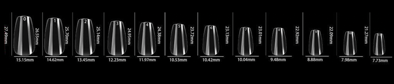 LDS - 06 Coffin Short Clear Nail Tips (Full Cover) (Box of 600PCS)