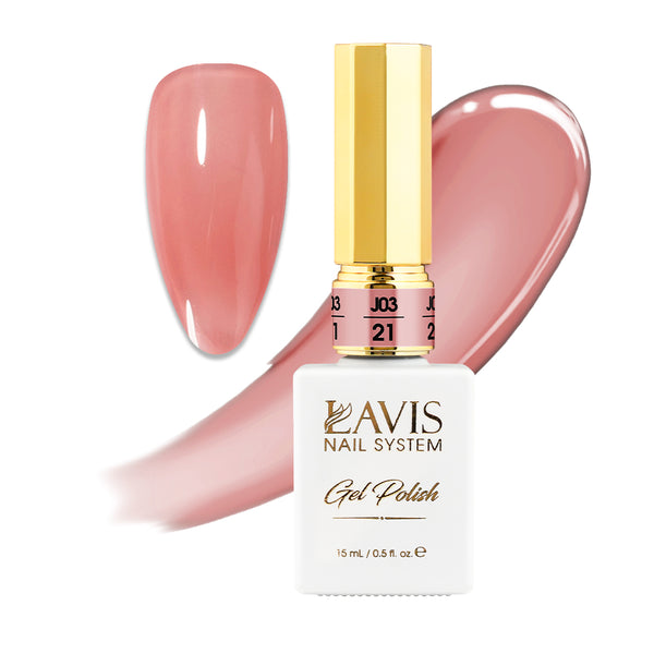 Jelly Gel Polish Colors - Lavis J03-21 - Bare With Me Collection by LAVIS NAILS sold by DTK Nail Supply