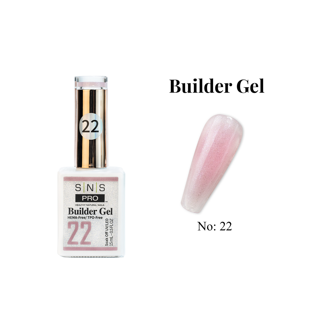 SNS Builder Gel In The Bottle - 22 - HEMA & TPO Free - 0.5 oz - DTK Nail Supply