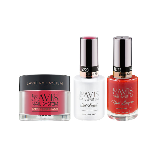  LAVIS 3 in 1 - 223 Stolen Kiss - Acrylic & Dip Powder, Gel & Lacquer by LAVIS NAILS sold by DTK Nail Supply