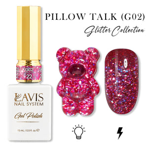 LAVIS Glitter G02 - 22 - Gel Polish 0.5 oz - Pillow Talk Collection by LAVIS NAILS sold by DTK Nail Supply